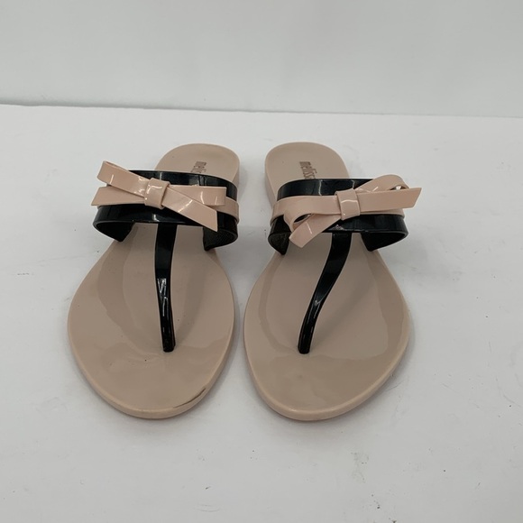 Melissa Garota slide thong sandal shoe pink black jelly thong flat sweet women 9 - Picture 2 of 7